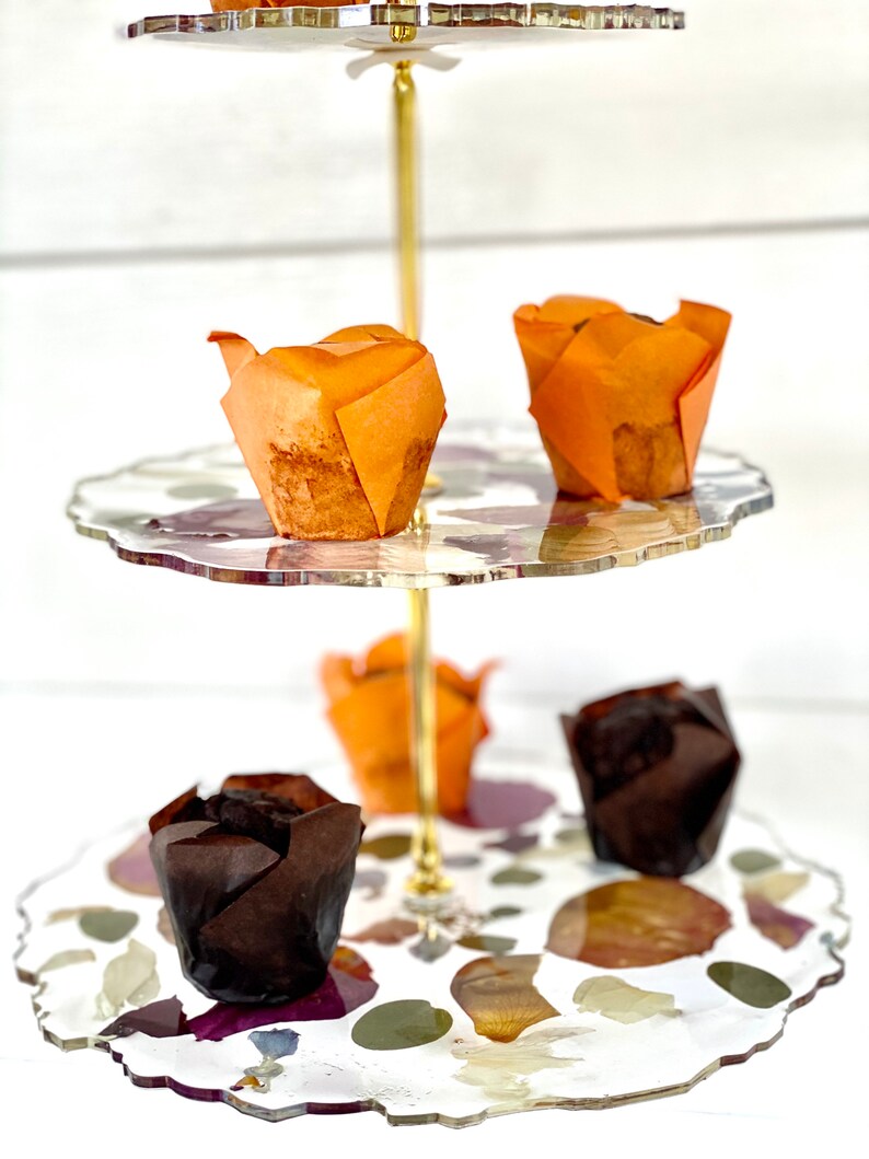 Wedding Bouquet Preservation 3 Tier Resin Cupcake Stand Etsy