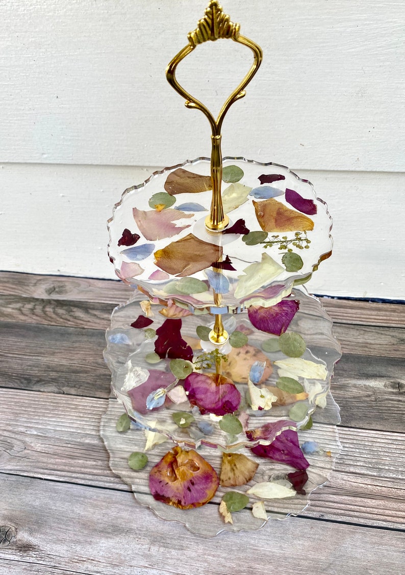 Wedding Bouquet Preservation 3 Tier Resin Cupcake Stand Etsy