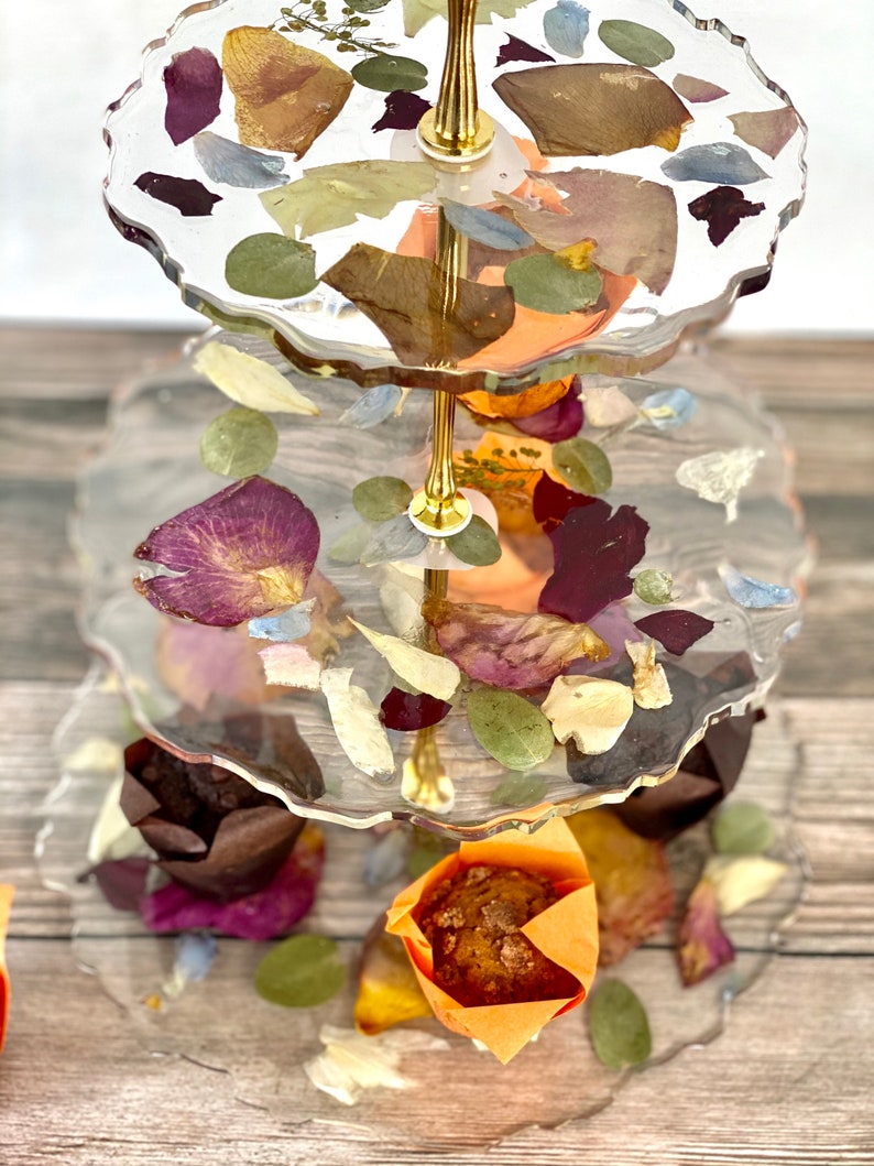 Wedding Bouquet Preservation 3 Tier Resin Cupcake Stand Etsy