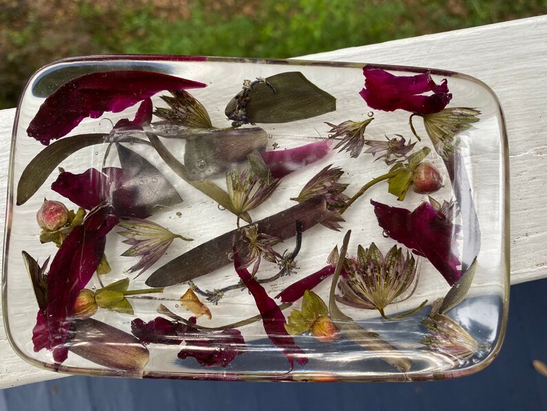 Jewelry Dish and ring holder Wedding bouquet preservation flower preservation keepsake Epoxy Resin Ring holder