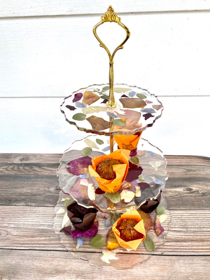 Wedding Bouquet Preservation 3 Tier Resin Cupcake Stand Etsy