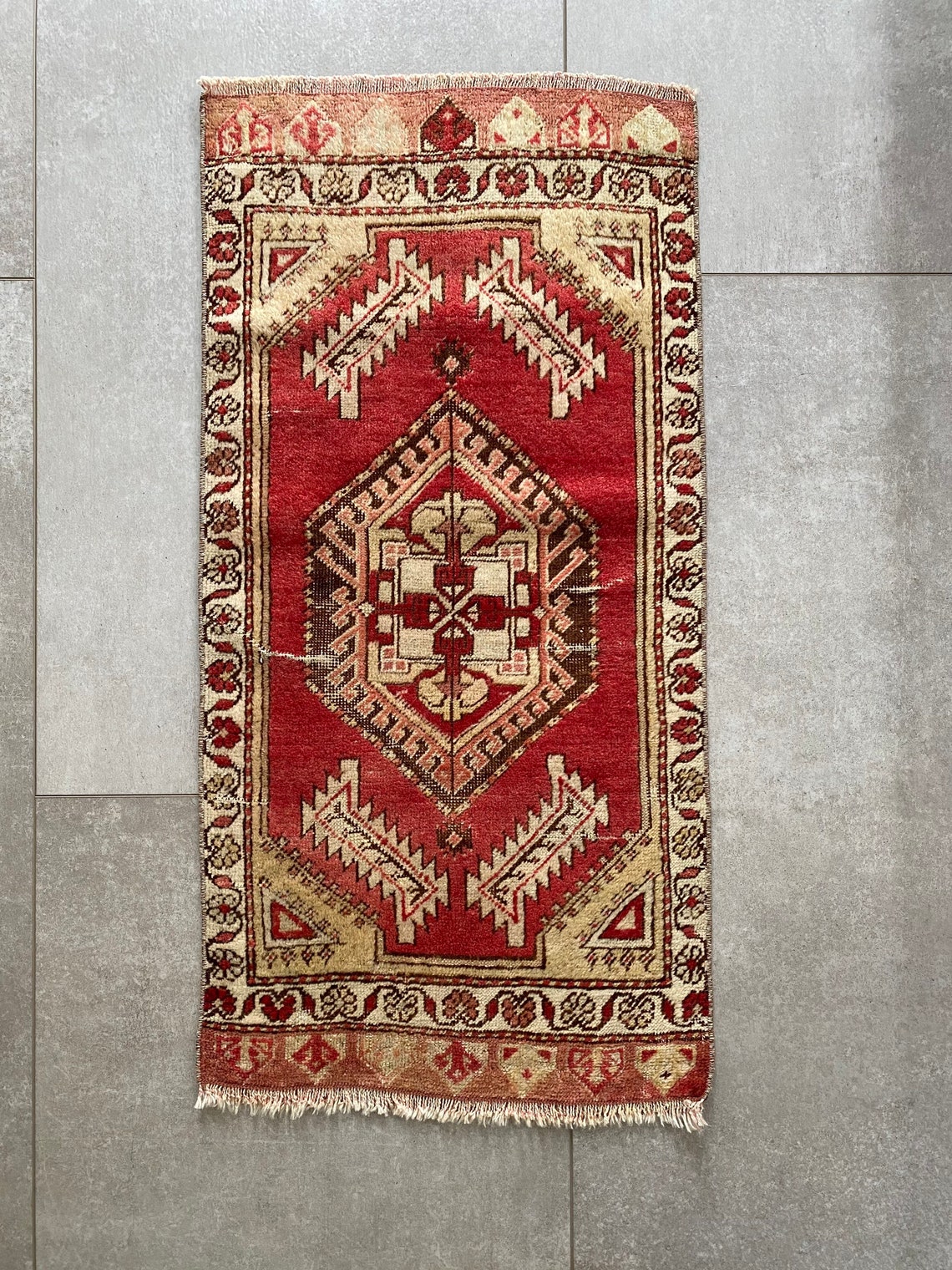 Vintage Mini Turkish Rug Small Turkish Rug Vintage Bathmat - Etsy