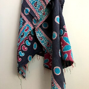 Vintage Kantha Quilt, Kantha Throw, Vintage Kantha Baby Blanket