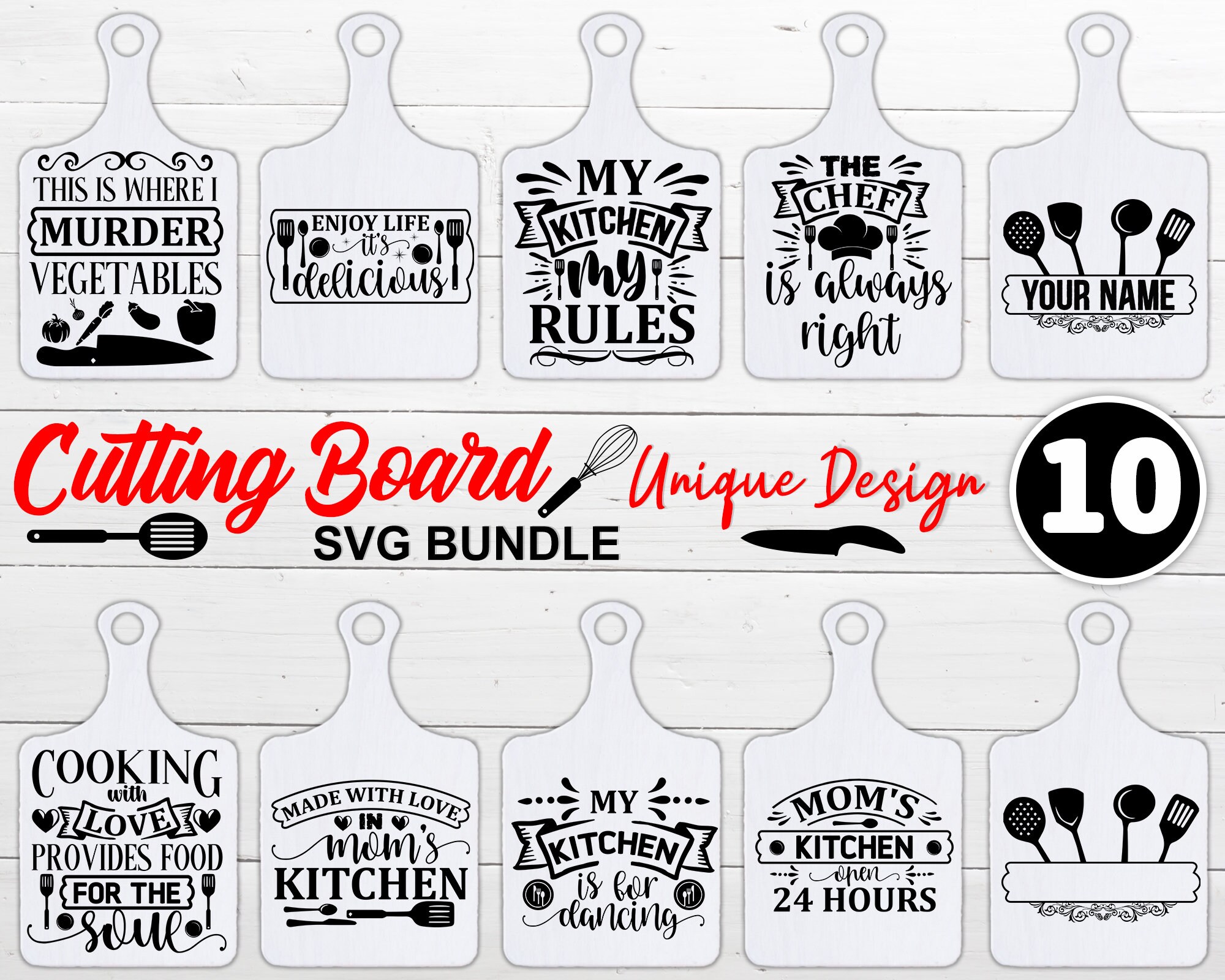 Cutting Board SVG Bundle Wooden Plate Cheese Board Svg - Etsy
