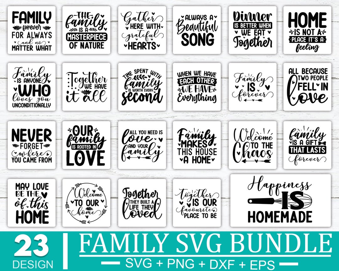 Family SVG Bundle Family Quotes Svg Family Cricut Files - Etsy Canada