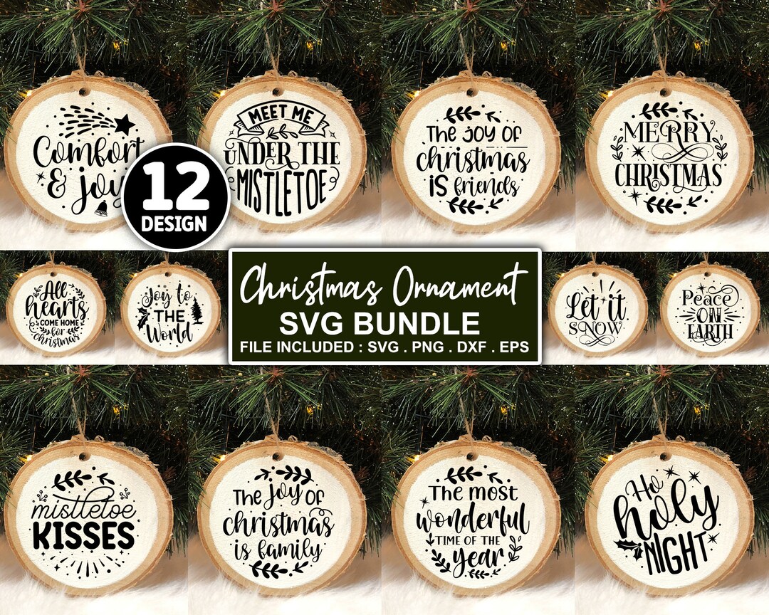 Christmas Ornaments SVG Bundle Christmas Ornaments (Instant Download