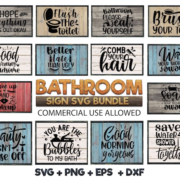 Bathroom svg Bundle, Bathroom sign svg, Bathroom towel svg, Bathroom Funny Quotes, Bathroom saying svg, Digital Download MBS-0192