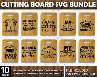 Cutting Board SVG Bundle, Wooden Plate, Cheese Board svg, Charcuterie Board svg, Wood Kitchen, Cutting Board png, Digital Download MBS-0268
