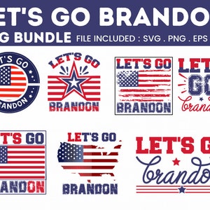 Let's Go Brandon svg Bundle, lets go brandon shirt svg, anti biden svg, team trump svg voor Cricut, Digitale Download MBS-0529