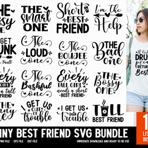 Grappige beste vrienden SVG bundel, Bestie SVG, BFF SVG, vriendschap SVG Pack, vriend SVG bundel, digitale download MBS-0218