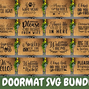 Deurmat SVG Bundel, Grappige Deurmat svg, Deurmat Gesneden Bestanden, Welkom svg, Home svg, Grappige Deurmat, Digitale Download MBS-0617