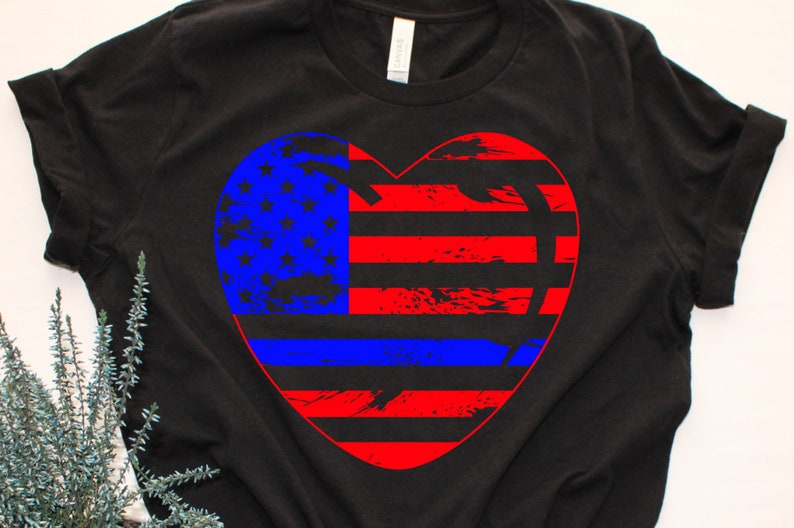 Heart Flag Svg File Heart USA Flag Heart Clipart Scribble - Etsy