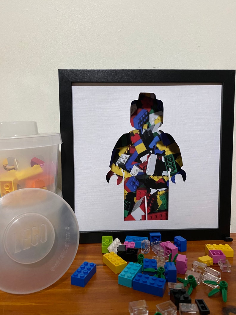 Lego Inspired Minifigure Shadow Box Etsy
