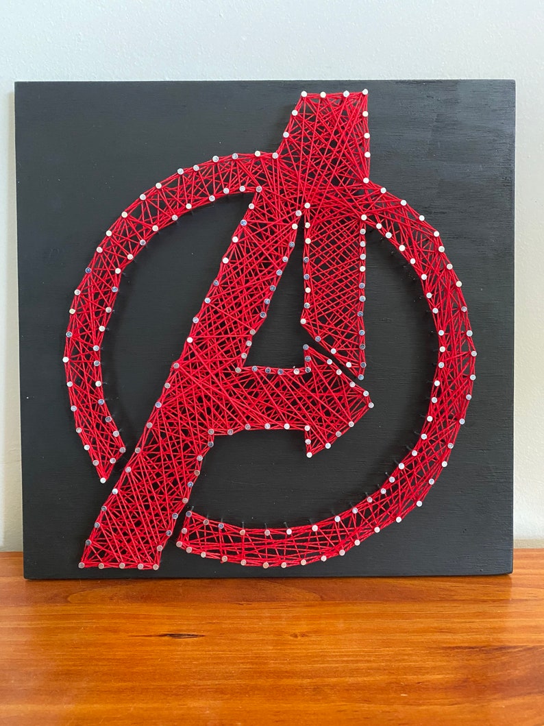 Superhero Logo String Art Superman Batman Wonder Woman Etsy
