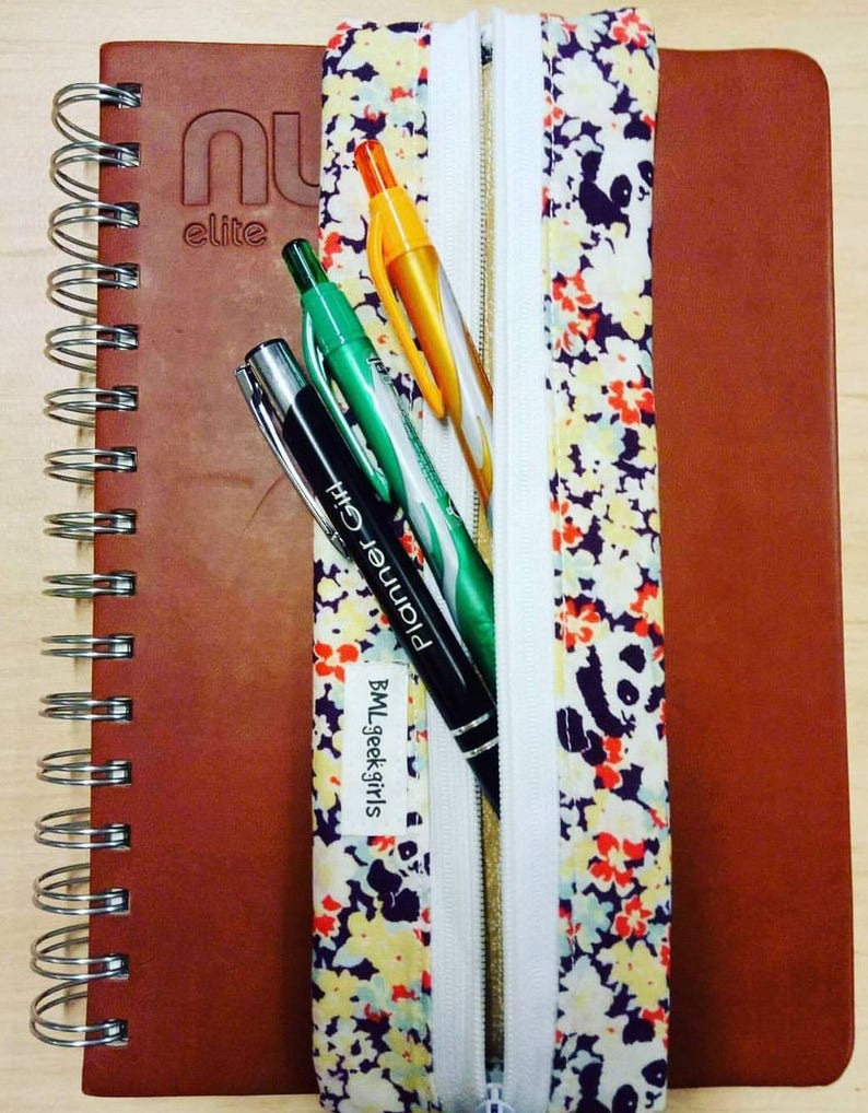 Elastic Geeky Planner Pouch happy planner band pencil case Etsy