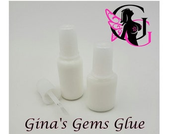 GINA'S GEMS GLUE - Body Art & Pastie Glue - Rhinestone Glitter Jeweled Costume - 2 sizes available - Gina's Gems Reusable Designer Pasties