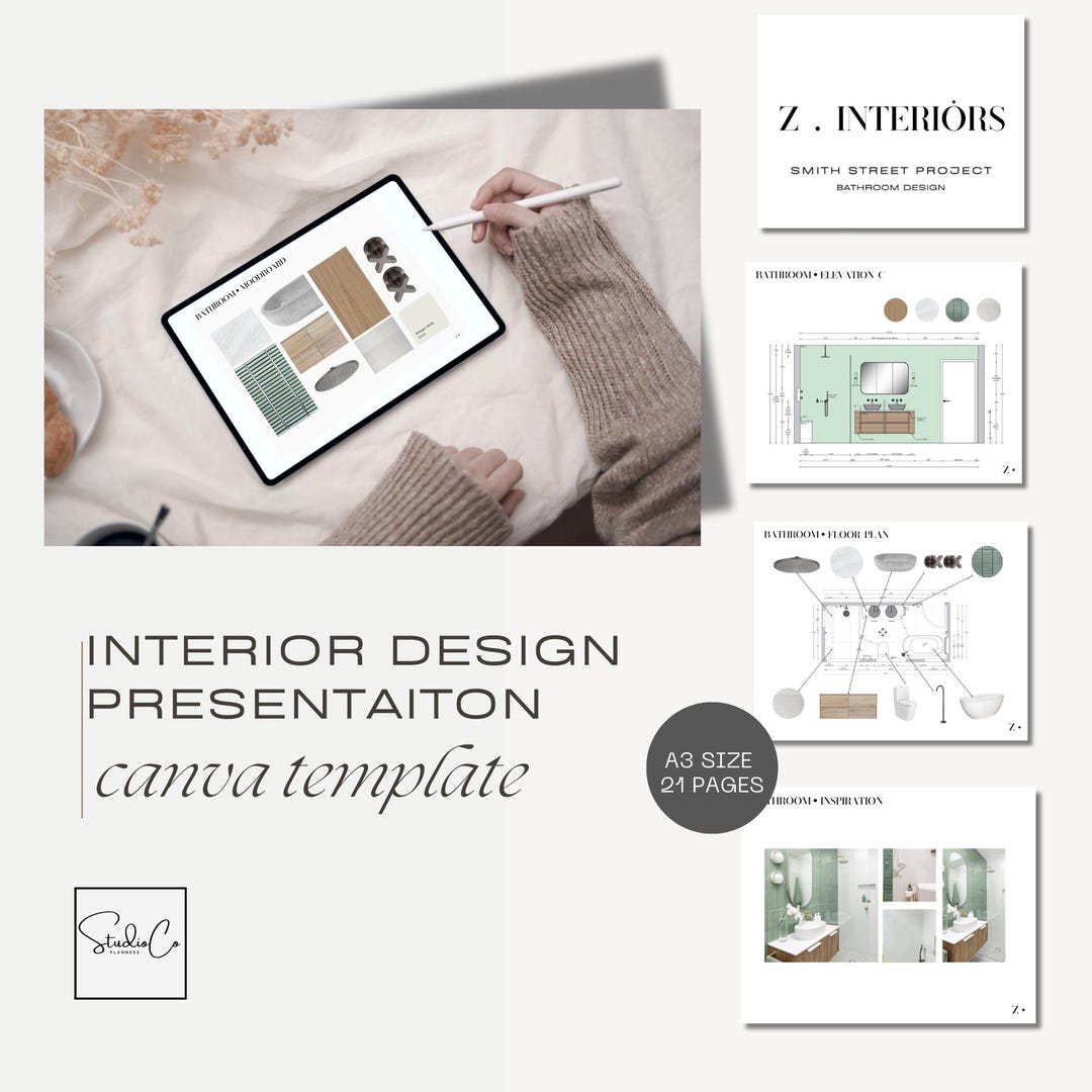 Interior Design Project Template Presentation | CANVA Template ...
