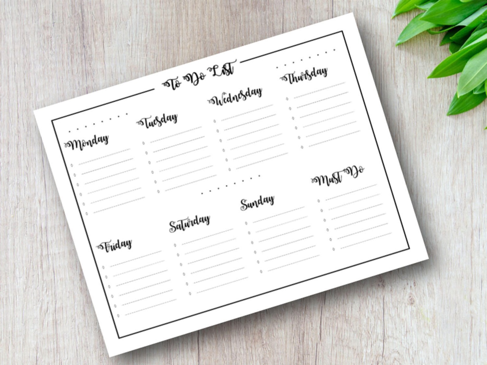 To Do List Weekly Printable Planner Includes Must Do Column 2019, To-do ...