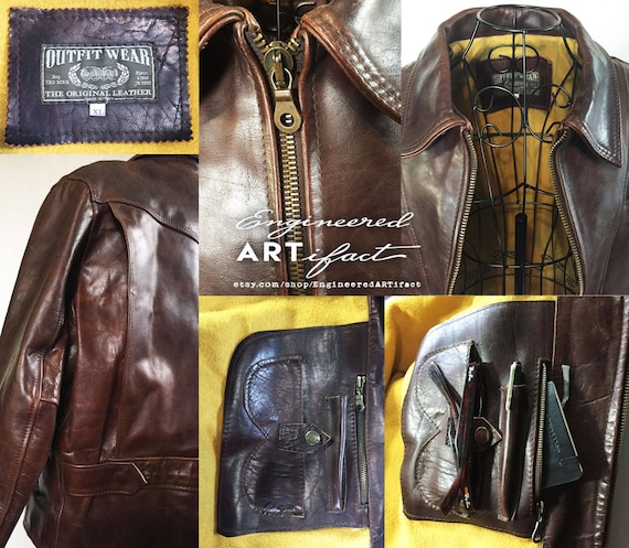 Cafe Racer Style Italian Leather Jacket - Like-new Vintage Cafe Racer Style Italian Leather Jacket - Like-new Vintage