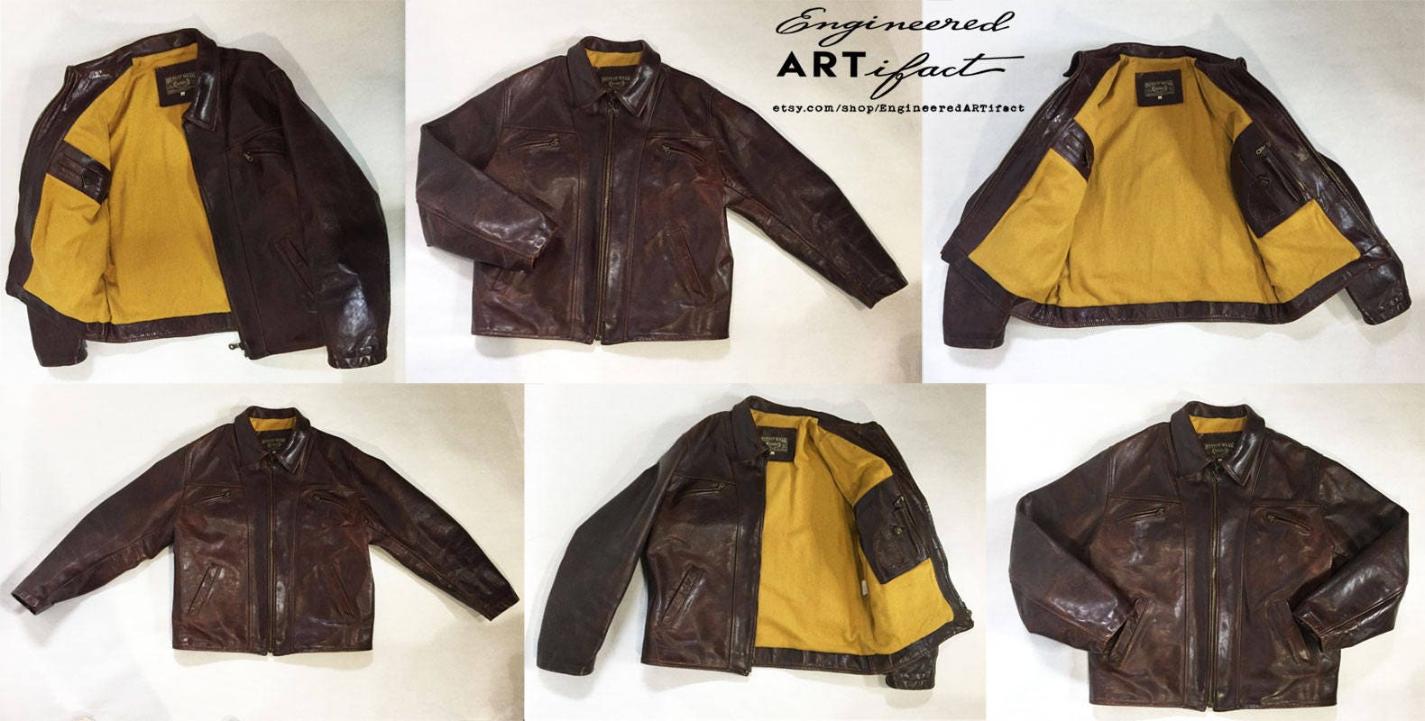 Cafe Racer Style Italian Leather Jacket - Like-new Vintage