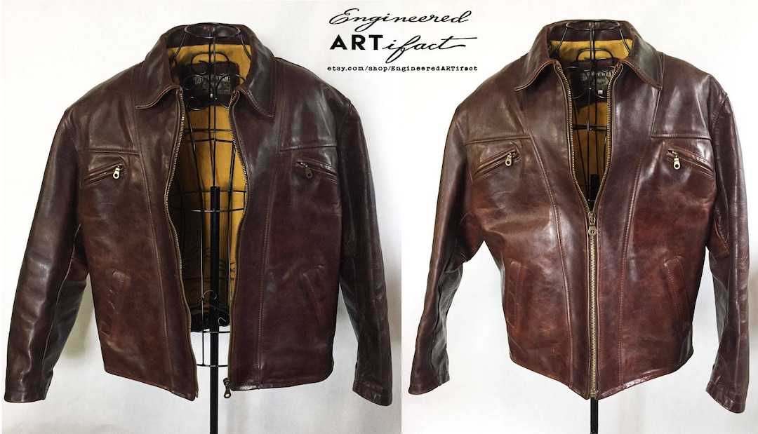 Cafe Racer Style Italian Leather Jacket - Like-new Vintage Cafe Racer Style Italian Leather Jacket - Like-new Vintage