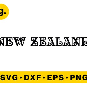 Nieuw-Zeeland SVG Grafisch Bestand voor Cricut, Cameo, POD, Afdrukbaar. Svg, Png, Eps, Dxf enz.