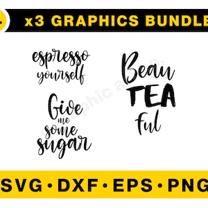 Canister Graphics Coffee Sugar Tea SVG Graphic File for Cricut, Cameo, POD, Printable. Svg, Png, Eps, Dxf etc