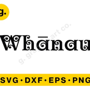 Whanau Maori New Zealand SVG Graphic File for Cricut, Cameo, POD, Printable. Svg, Png, Eps, Dxf etc