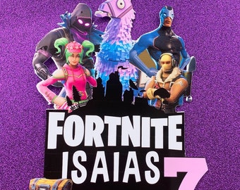 Fortnite Cake Topper Etsy - custom gaming cake topper cake topper gaming topper loot llama topper
