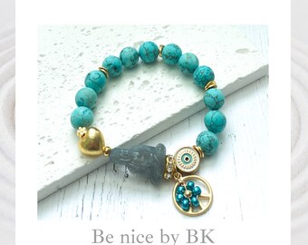 Bracciale Buddha / Buddha a Buddha / braccialetto di perle / braccialetto da donna / braccialetto fortunato / braccialetto yoga