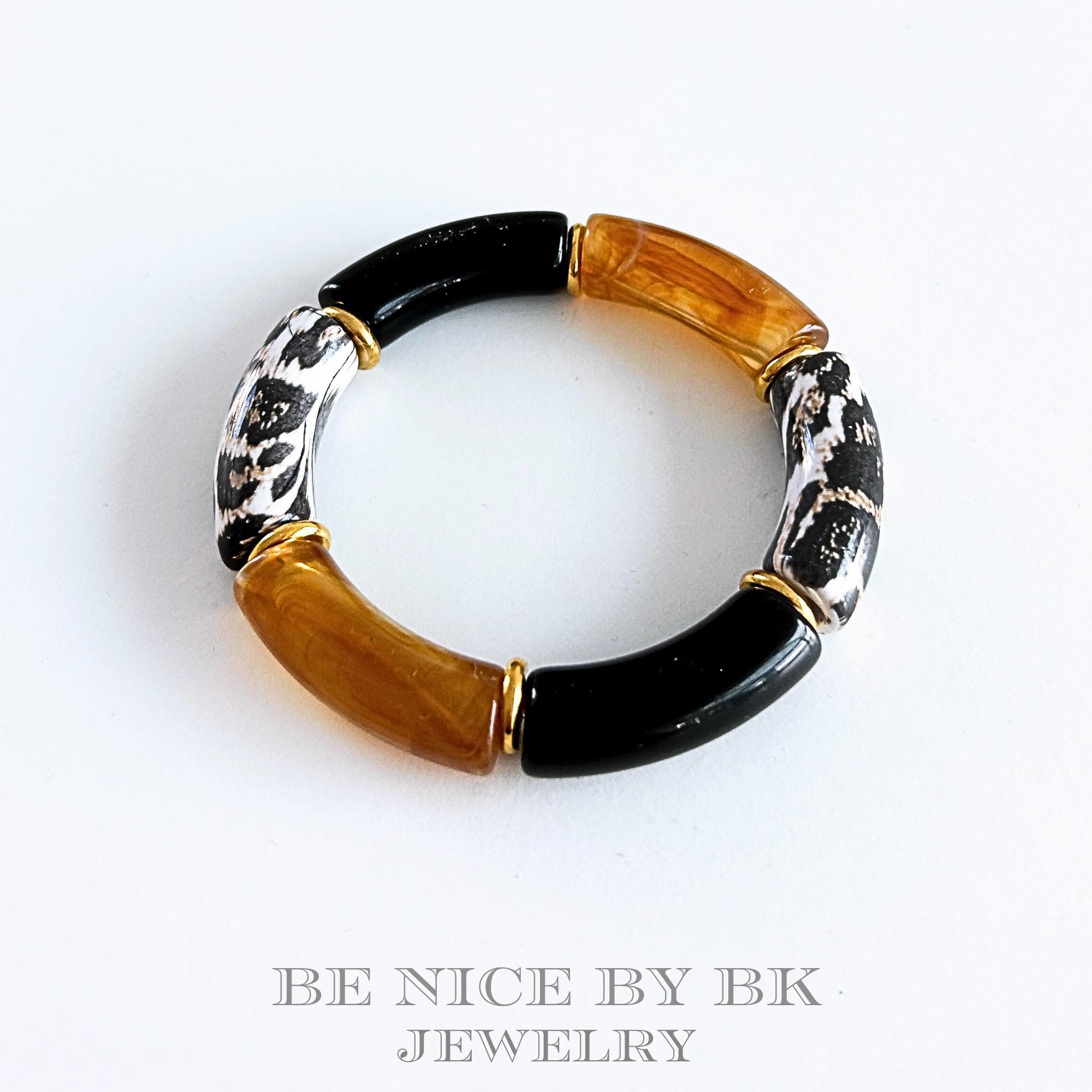 YALLNASL Bracciale Vintage Boho Con Stampa Mucca Leopardata, Regolabile In Ecopelle E Metallo, Per Donna, Stile Punk Gotico, Accessorio Moda Per Festa E Quotidiano