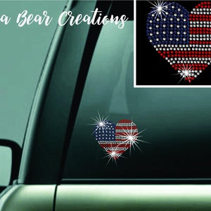 American Flag Heart Sticker San Diego Sticker