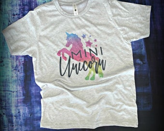 MINI Unicorn rainbow sublimation graphic t-shirt | youth girls unicorn sublimation t-shirt