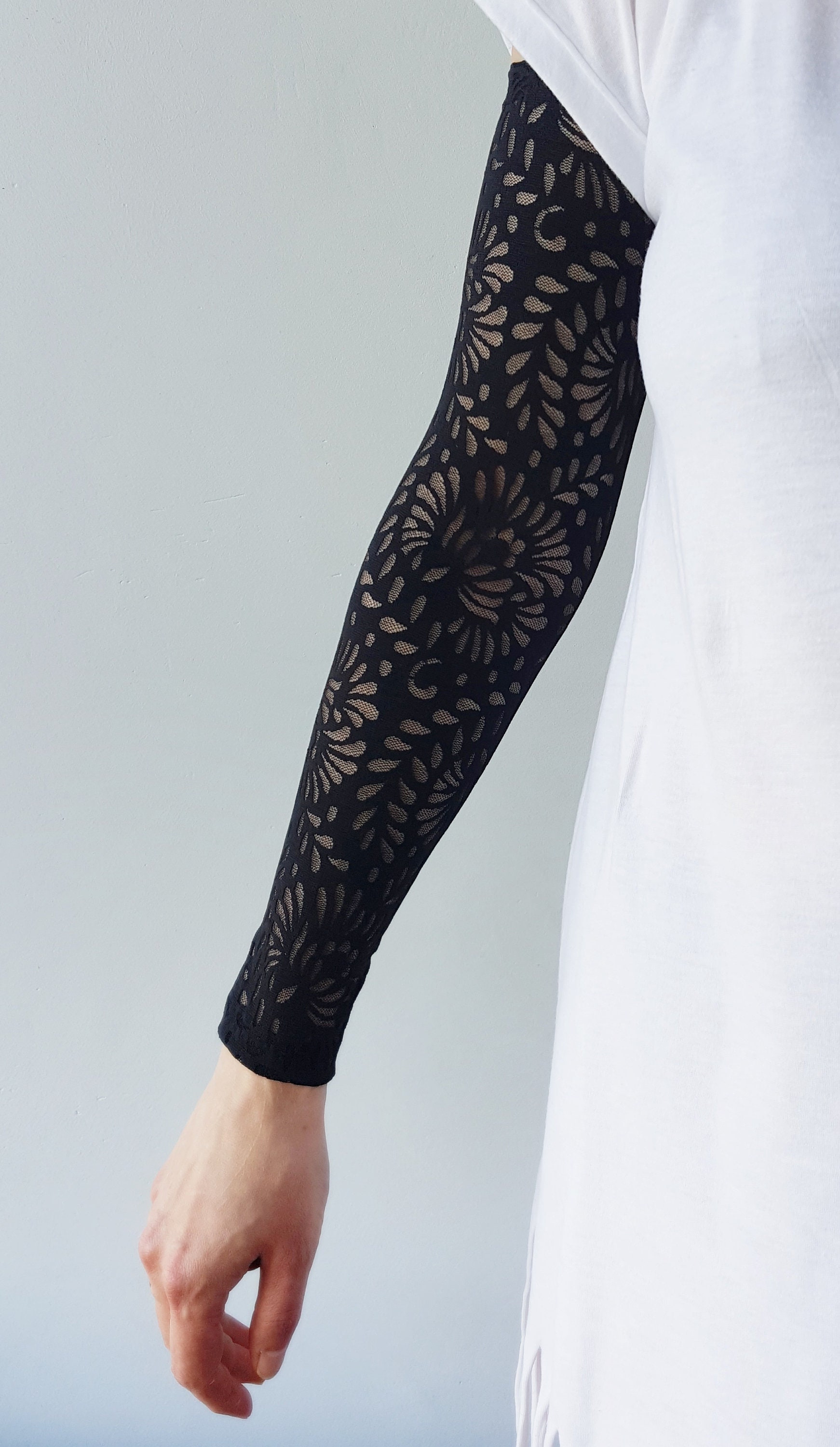 Black Long Arm Sleeves Pair Sun Protection, Protect Your Arm, Long