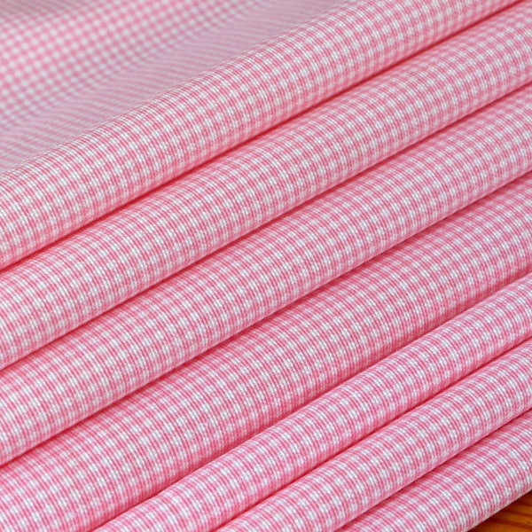 SALE 150x50cm 5 USD - One Piece Pink and White Check Fabric, Sew and Sew Fabric Cotton Fabric, Home Design, Gift Bags, Crafts