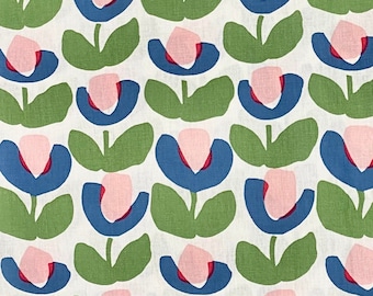 Fabric "Seamless Green and Blue Floral"  Floral Print - Floral Cotton Fabric - 100% cotton - Quilting Fabric - By The Yard