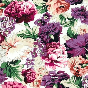 Fabric &quot;Wonderland Floral&quot;  Multicolor Floral Print - Floral Cotton Fabric - Quilting Fabric - By The Yard