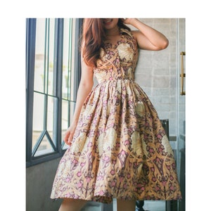 LOLO Dress #3 in “ Your Choice of Fabric&quot; - sleeveless dress - Retro winged collar - Rockabilly Dress - Pinup Dress - 1950s Dress