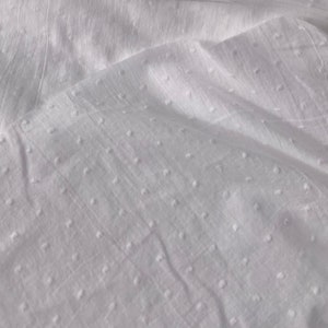 NEW! Fabric White Dotted Swiss - Vintage Fabric -  Cotton Blend - By the Yard