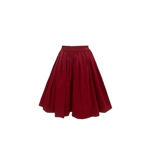 NEW! Full Gathered Skirt - Solid RED #39 - Vintage Skirt - Pinup Skirt - 1950s Skirt - Rockabilly Skirt