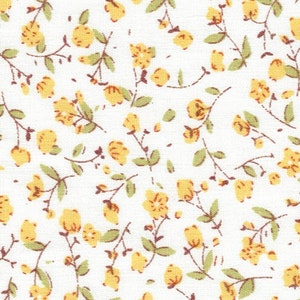 NEW Fabric "Li Li" Little Florals Print on The Cream Background - Floral Cotton Fabric - 100% cotton - Quilting Fabric - By The Yard