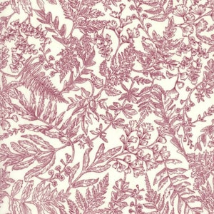 NEW! Fabric "Red Montgomery" - simplicity and beauty of foliage - Floral Cotton Fabric - cotton - Quilting Fabric - By The Yard