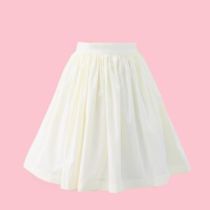 NEW! Full Gathered Skirt - Solid Ivory #88 - Vintage Skirt - Pinup Skirt - 1950s Skirt - Rockabilly Skirt