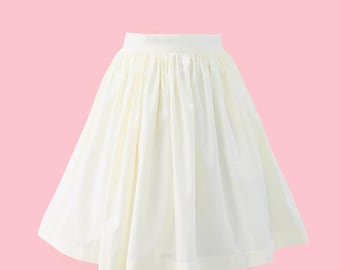 NEW! Full Gathered Skirt - Solid Ivory #88 - Vintage Skirt - Pinup Skirt - 1950s Skirt - Rockabilly Skirt