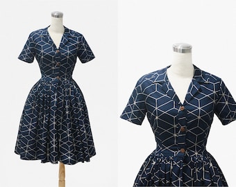 LOLO Dress #1 "In Your Choice of Fabric" -SHORT Sleeves - Full Gathered Skirt - Pinup Dress - Vintage Dress - Rockabilly Dress - 1950s Dress