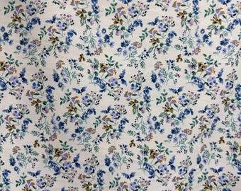 ¡NUEVO! Tela "Bluebell Meadow" con estampado floral y un toque botánico vintage - 100 % algodón - Floral estilo Liberty - Tela floral - Cortada a medida