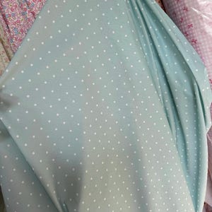NEU! Stoff &quot;&quot;Soft Blue Polka dots&quot;&quot; - 100% Baumwolle - Meterware.&quot;