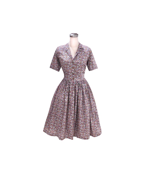 short sleeve retro dress Vintage Dress 1950s Style Jewel Neck Lace Short Sleeves Medium Burgundy Swing Dress