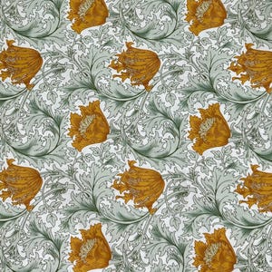 NEW! Fabric &quot;William Morris - Chrysanthemum - Retro Floral&quot; - 100 Cotton Fabric - By The Yard