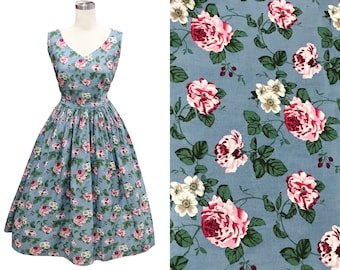 LOLO Klänning #2 I Ditt Val Av Tyg - Hjärtformad Urringning - Fullt Rynkad Kjol - Vintage Klänning - Pinup - 1950-tals Klänning - Rockabilly Klänning